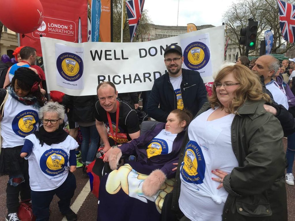 Richard finishing the London Marathon