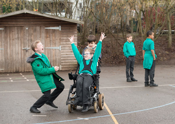 Cover of Incluison Now 49: Disabled and non disabled boys playing in a playground