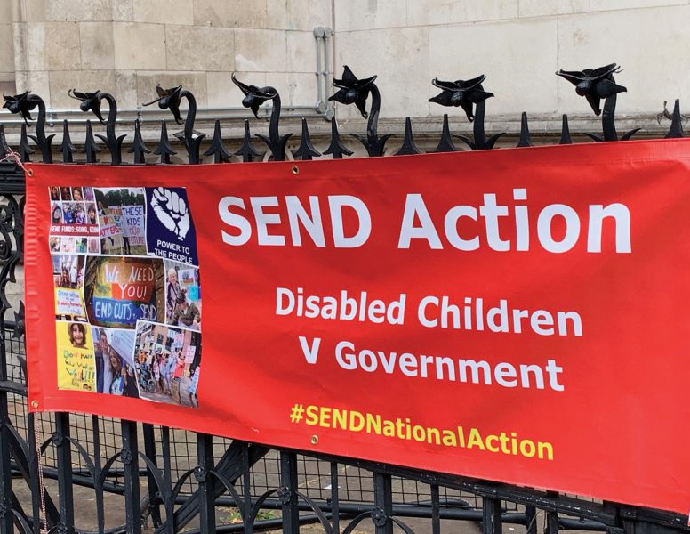 SEND Action banner saying "Disabled Children V Government