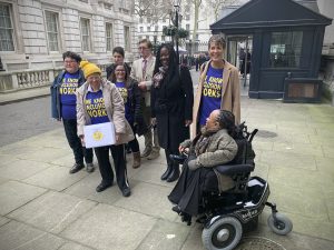 ALLFIE representatives enter Downing Street with 108,000 signature petition