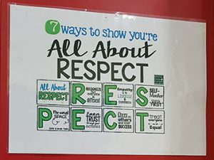 Poster showing Malta's Dingli School Ethos: All About Respect