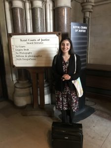 Melissa Acar at the Royal Courts of Justice