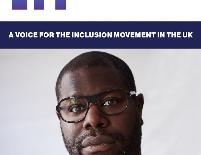 Portrait of Sir Steve McQueen, by John Russo. A head and shoulders shot, he is wearing glasses and staring directly into the camera lens, with a serious expression, alongside his article quote: "We want meaningful change - so let's get on with it." Credit: John Russo