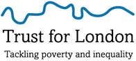 Trust for London logo with the slogan: Tackling poverty and inequality