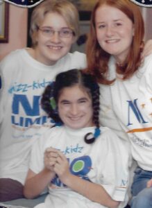 Maresa, Lindsey and Lucy: Enjoying Whizz-Kidz group in 2003