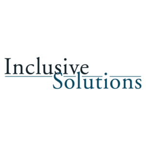 Inclusive Solutions logo, blue text on white background