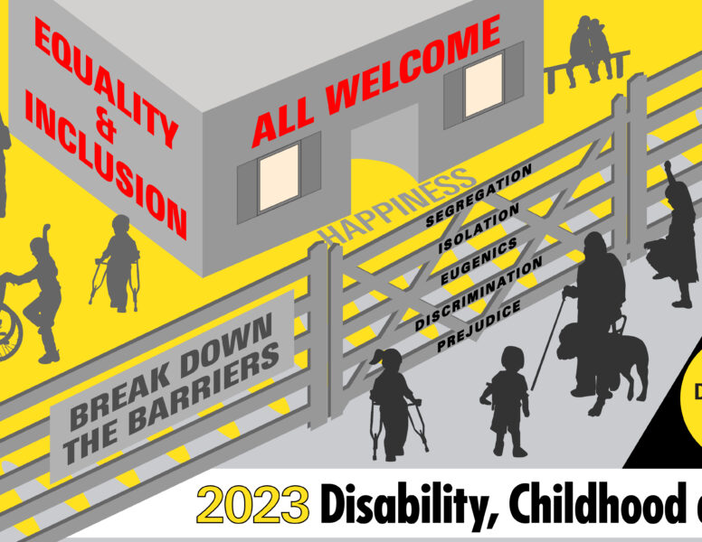 Graphic for Disability History Month 2023 with the text: Value Difference, Equality and Inclusion, All welcome